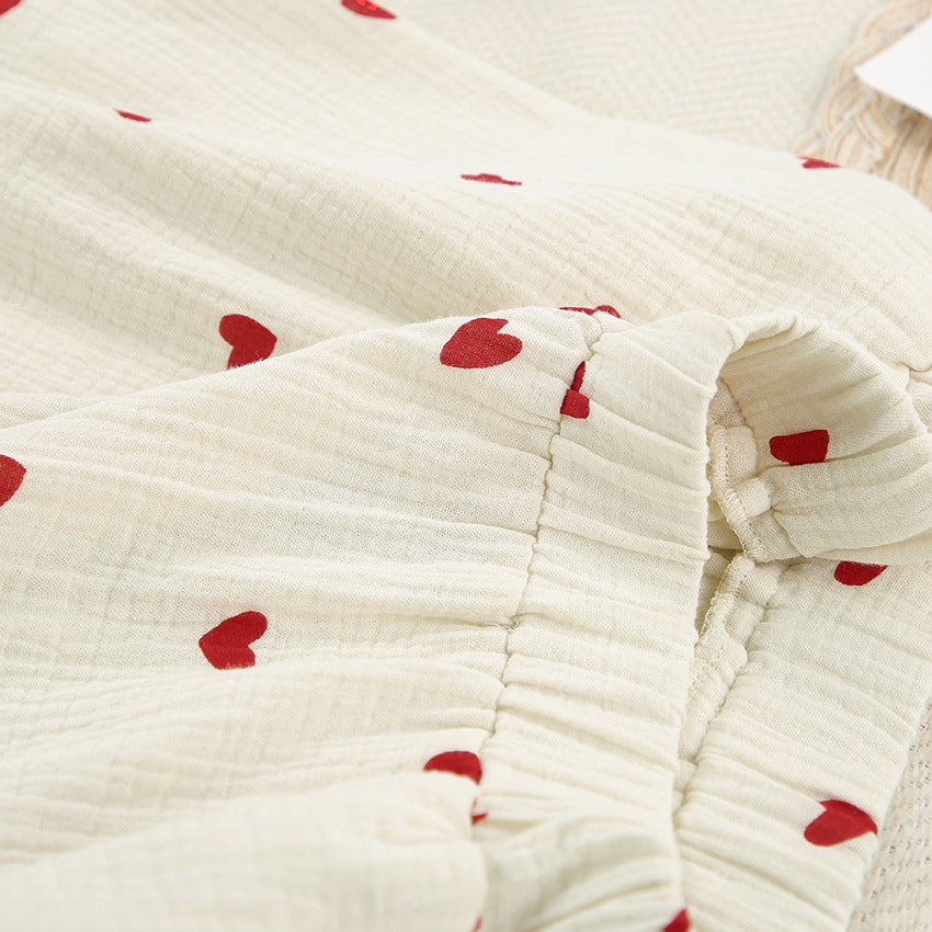Valentine Heart Print Pajama Set