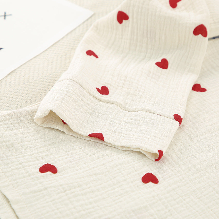 Valentine Heart Print Pajama Set